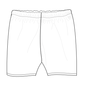 Moldes de confeccion para NENAS Shorts